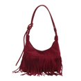 thumbnail image 1 of Axila Bag Hobo Crossbody Vintage Finger Tassel Gamuza para Mujeres, 1 of 7