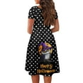 thumbnail image 5 of SCRAWLGOD Bird Dress for Women Casual Summer Midi Length Dress with Sleeves Elastic Pleated Dress for Women Summer Round Neck Midi Dress Casual for Happy Halloween Size L, 5 of 7