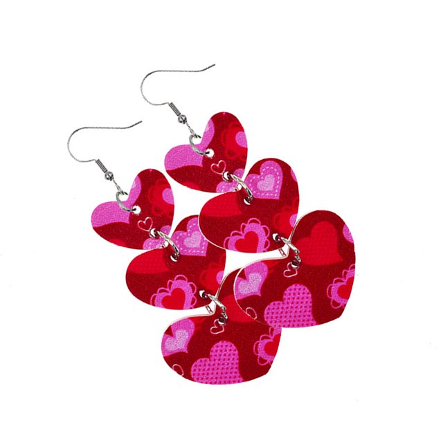 Pendientes Multicapa Labio Oreja Cuelga Aro en forma de corazón Pendiente colgante Favores de fiesta Regalo del día de San Valentín Banquete Ropa, zapatos y accesorios Miscelánea corazon 9 Minnieouse AP010113-12