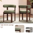 thumbnail image 5 of Wooden Dining Chairs Set of 4, Mid Century Upholstered Kitchen Chairs Farmhouse Side Chairs with Solid Wood Legs,Green, 5 of 14