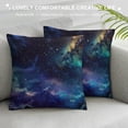 thumbnail image 3 of Creowell  Galaxy Space Decorative Throw Pillow Covers , Fantasy Galaxy Outer Space Pillow Cushion Cases , Square Pillowcases Decoration for Sofa Couch Bedroom Living Room Car, 3 of 5
