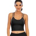 thumbnail image 1 of LELINTA Sports Bras for Women Padded Longline Yoga Cami Crop Tank Tops with Built-in Bra, 1 of 7