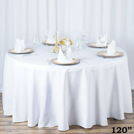 Heavy Duty Polyester - Efavormart Premium Heavy Duty Round Polyester Tablecloth -Wrinkle Resistant for Kitchen Dining Catering Wedding Birthday Party