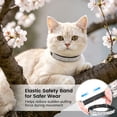 thumbnail image 5 of Miaocao 2 Pack Diamond Cat Collar with Bells and Safety Belt, Adjustable Soft Velvet Kitten Collar with Bling Heart Jewelry, Cute Purple & Pink Cat Collars for Girls & Boys(Neck Girth 8"-10"), 5 of 7