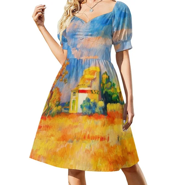 PIERRE-AUGUSTE RENOIR HD - Dovecote en Bellevue 1888–1889 Vestido sin mangas Ropa mujer Vestido de lujo Vestido