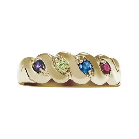 Keepsake Personalized Family Jewelry Harmony Birthstone Mother's Ring available in Sterling Silver, Gold and White Gold