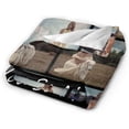 thumbnail image 4 of Customized Photo Blanket for Couples, Personalized Blankets with Name Image Logo Gifts for Husband/Wife, Gift for Wife Husband Her Him Anniversary Wedding, White, 40"x50" Blankets, 4 of 5