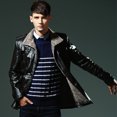thumbnail image 3 of Chaqueta de cuero PU con cuello de piel gruesa de terciopelo sólido para hombre de otoño e invierno, chaqueta de cuero de talla grande, abrigo de motocicleta, ropa de motorista para hombre, 3 of 5