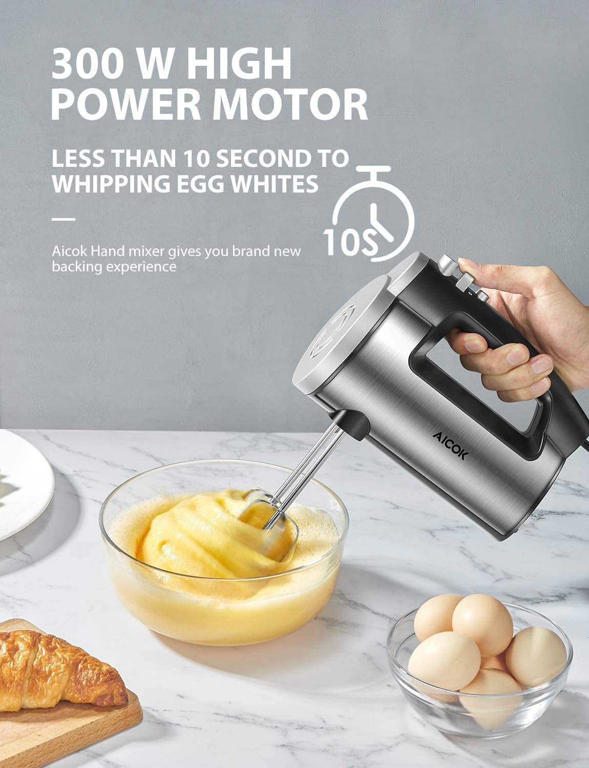 Hand Mixer Electric,Kestreln 5-Speed Mixer Electric Handheld,350W Turbo  Powerful Mixers with 4 Stainless Steel Accessories for Kitchen baking Cake,  Easy Mixing for Mashed Potatoes - Yahoo Shopping