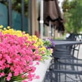 thumbnail image 6 of 5 Bundles Artificial Flowers, Fake Artificial Greenery UV Resistant No Fade Faux Plastic Plants for Wedding Bridle Bouquet Indoor Outdoor Home Garden Kitchen Office Table Vase (Rose Red), 6 of 7