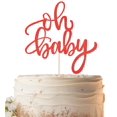 thumbnail image 1 of Topper para torta EONNCNT Oh Baby con brillo rojo 16 x 21 cm, 1 of 7