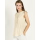thumbnail image 4 of Blusas Elegante Sin Mangas Allegra K Vintage De La Década De 1950 Con Volantes Para Oficina De Negocios Para Mujer Beige XS, 4 of 6