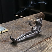 Zen Style Incense Burner - Animal Shape - Slow Smoke Ceramic Frog-shaped Incense Stick Holder - Home Decor - Daily Use