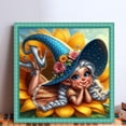 thumbnail image 2 of Hilo Algodón Ecológico Bordado Punto Cruz Niña 14CT 40x40cm, 2 of 9