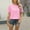 Pink, variant on ECZHAW Womens Tops Casual Crew Neck Eyelet Embroidery Summer Blouse Cap Sleeve Loose Trendy T Shirts