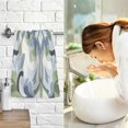 thumbnail image 7 of Yayeee 100% Cotton Hand Towels for Bathroom 16" x 28" Soft Absorbent Kitchen Towel, Green Floral, 7 of 7