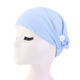 thumbnail image 1 of Blue Heardband 1 Pcs Solid Color Headband Anti Slip Buttons Head Doctor Kerchief Hat, 1 of 4