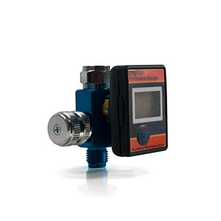 - Air Flow Regulator with Digital Pressure Gauge. Air Adjusting Valve 1/4 inch Universal Thread Male Inlet Fitting, Air Compressor/Line Accessories by Lematec - 1