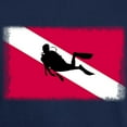 thumbnail image 3 of CafePress - Scuba Diving Flag Dark T Shirt - Men's Classic Graphic Cotton T-Shirt, 3 of 4