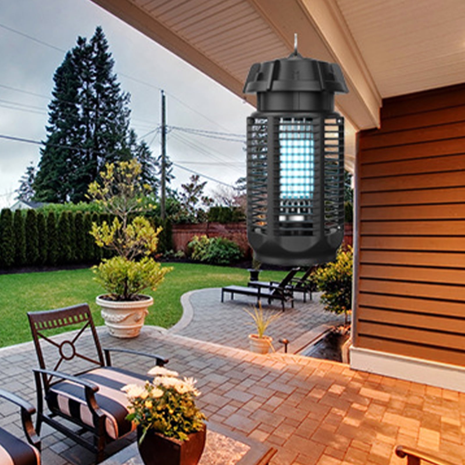 YAHHU 20W Electric Shock Mosquito Killer Light Wave Luring Trap Lamp Bug Zapper for Indoor and Outdoor Use, Black, 12.2 in / 31 cm