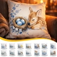 thumbnail image 6 of Uutvery 18x18 Inch Easter Pillowcase Cover, Polyester Decorative Cushion with Doodle Space, Soft Holiday Throw for Sofa Chair Bed, Gift for Family, 6 of 6