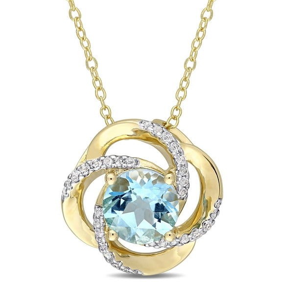 Everly Women's Topaz Yellow Gold Plated Necklace