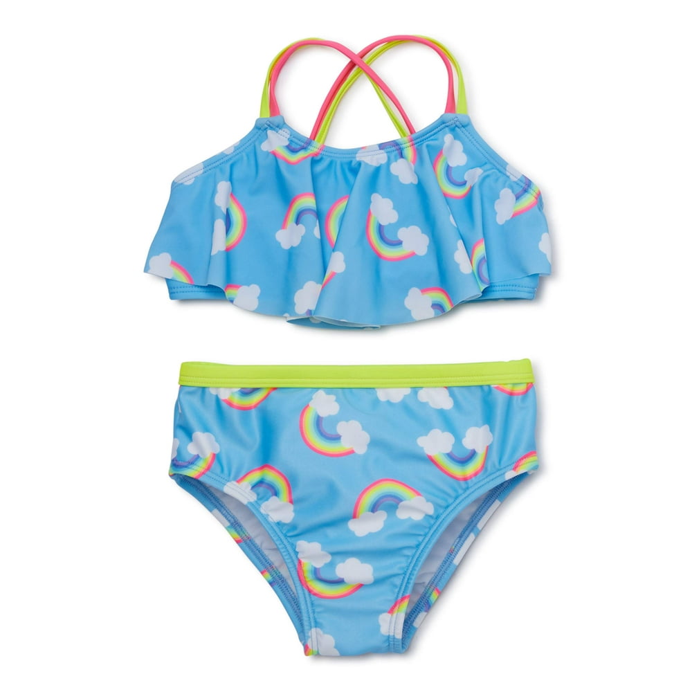 Wonder Nation - Wonder Nation Baby and Toddler Girls Rainbow Bikini, 2 ...