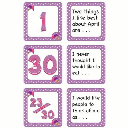 APRIL POLKA DOTS CALENDAR DAYS STORY STARTERS