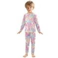 thumbnail image 3 of joogoo Axolotl in Seashell 2 Piece Long Sleeve Tee and Pants Cotton Pajama Set 8Y, 3 of 7