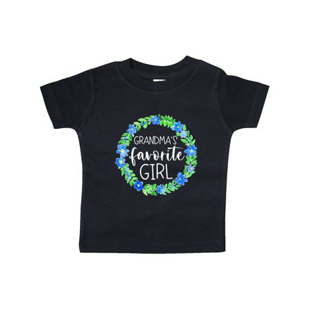 

Inktastic Grandma s Favorite Girl Blue Flower Wreath Gift Baby Girl T-Shirt