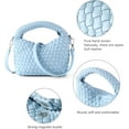 thumbnail image 4 of LHSHID Women Woven Tote Small Crossbody Bag, Weave Quilted Purse Square Shoulder Bag Woven Handbag with Detachable Strap, 4 of 7
