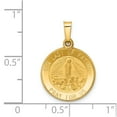 thumbnail image 2 of 14K Yellow Gold Charm Pendant 17 mm 15 Polished And Satin Our Lady Fatima Medal, 2 of 3