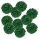 thumbnail image 1 of Uxcell 10" Pom Poms de papel flores bola decoración de boda fiesta, verde oscuro 18 paquetes, 1 of 6