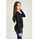 thumbnail image 2 of Blusa basica de manga larga /Juvenil, 0240 (Negro) negro CH, 2 of 4