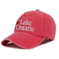 thumbnail image 6 of Lake Ontario Baseball Hat Unisex Adjustable Dad Cap Classic Embroidered Lettering Cotton Sun Hat Great Lakes Casual Outdoor Headwear, 6 of 6