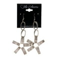 thumbnail image 2 of Flower Dangle-Earrings Silver-Tone Color #LQE2734, 2 of 2