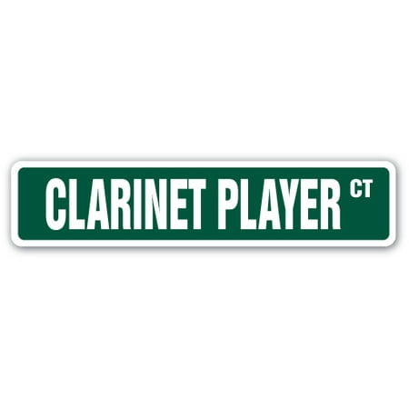 CLARINET PLAYER Street Sign music lessons teacher band orchestra | Indoor/Outdoor |  24