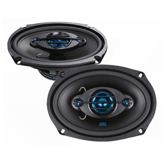ATG Audio 6x9" 4-Way Coaxial Car Speakers - 60W RMS / 175W Peak - Full Range Factory Upgrade Replacement - Includes Grilles - ATG69