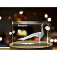 thumbnail image 2 of Peacock Elegance | 3D Engraved Crystal Keepsake, 2 of 6
