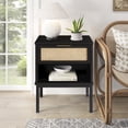 thumbnail image 4 of New Pacific Direct Caine Rattan Night Stand/ Side Table in Black, 4 of 13