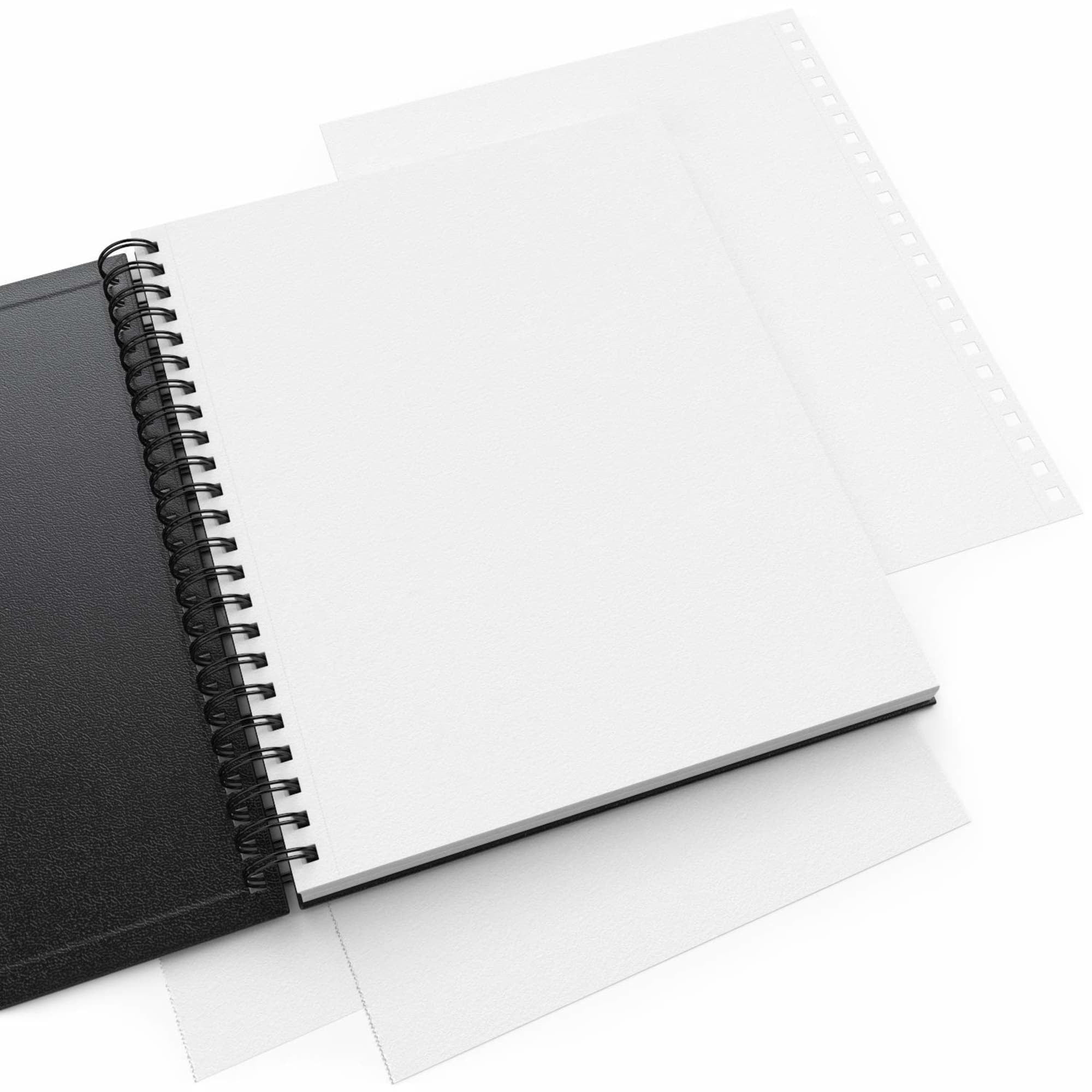 Arteza 5.5" x 8.5" Spiral-Bound Hardcover Sketchbook, 200 Pages, Black, Set of 3