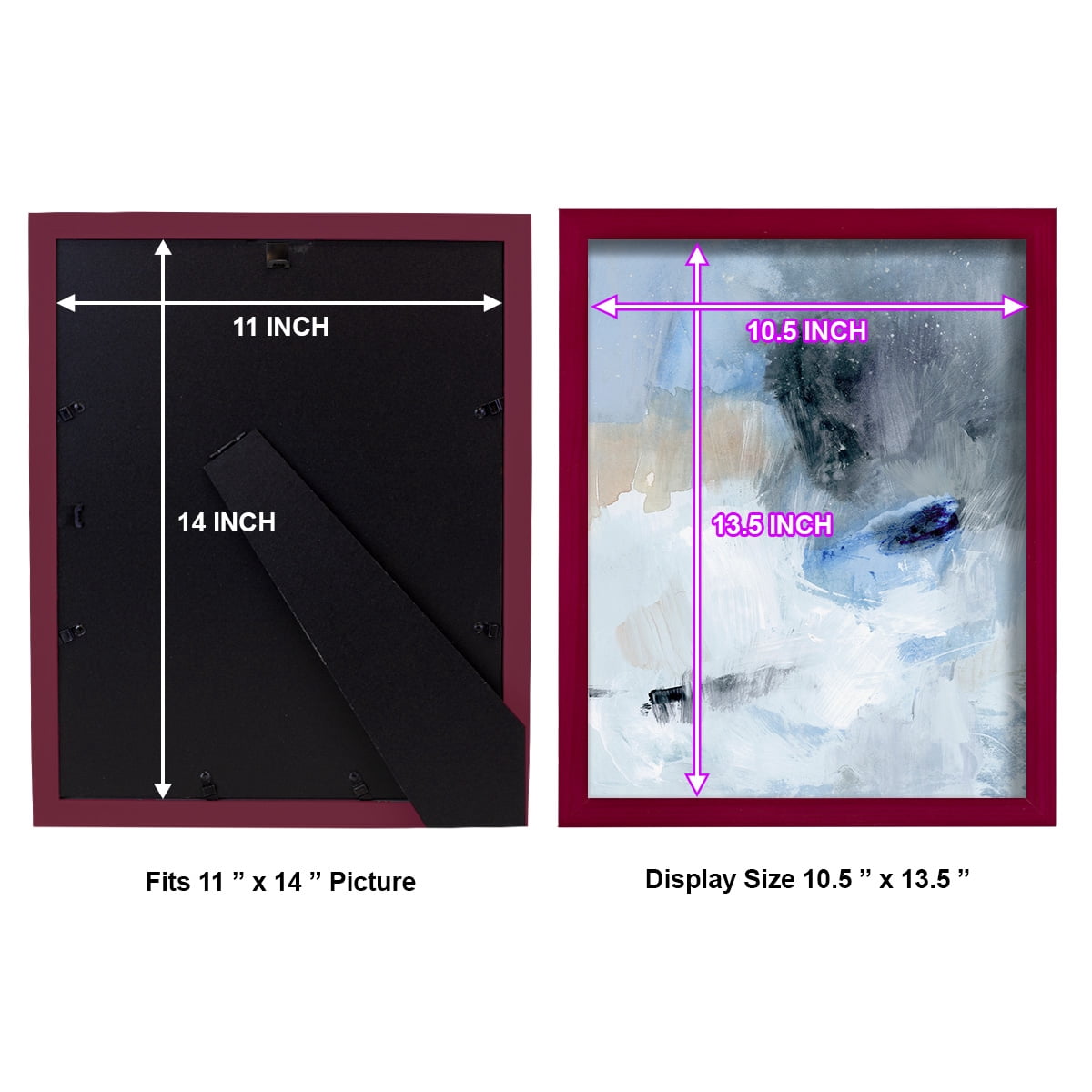 Welle II - Framed Print w/glass - Cherry Red
