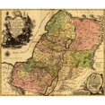 thumbnail image 2 of Vintage Maps 23x20 Black Modern Framed Museum Art Print Titled - Israel during the Reign of Kings and the Twelve Tribes, 2 of 4