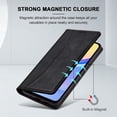 thumbnail image 3 of Flip Wallet Case for Samsung Galaxy A15 5G,Leather Magnetic Folio Cover with Card Holder,Kickstand - TPU Shockproof Durable Protective Phone Case,Black, 3 of 5