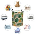 thumbnail image 6 of Bingfone Pineapples Palm Leaves Wooden Background Waterproof Foldable Laundry Hamper Bucket With Handles For Storage Bin,Clothes Hamper (Medium), 6 of 8