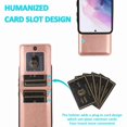 thumbnail image 3 of Dteck Back Wallet Phone Case for Samsung Galaxy S21 4G 5G with ID & Credit Card Holder Slots Pockets Wallet Back Cover Stand Flip Folio Leather Cell Cases Women Men, Rosegold, 3 of 8