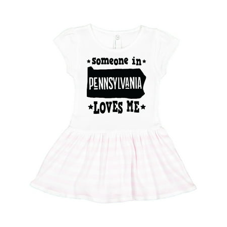 

Inktastic Someone in Pennsylvania Loves Me Gift Toddler Girl Dress