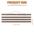 thumbnail image 2 of Uxcell Magnetic Poster Hanger Frame, 20.07" Wide Hanging Kit, Dark Brown, 2 of 6