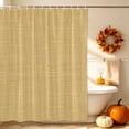 thumbnail image 4 of Yellow Shower Curtain Set - 48" x 72" Washable Bathtub Curtain with 12 Hooks, Rustic Farmhouse Solid Color Waterproof Fabric Stall Shower Curtains for Bathroom/Bathtub Décor, 4 of 8