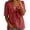 Red, variant on Women's Front Bow Tie Knot Tops Dressy Casual Deep V Neck Short Sleeve Solid Color Tshirts Loose Fit Peplum Gathered Boho Blouse L